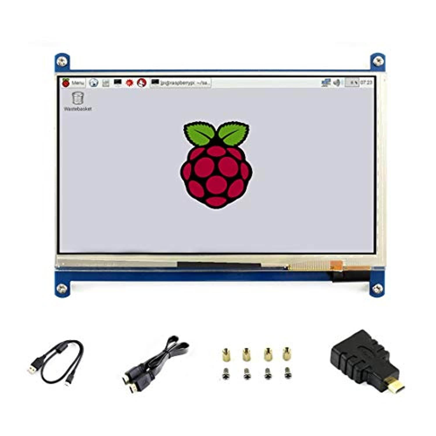 7 inch C LCD Touch Screen 1024600 Win10 HDMI Interface Capacitive Monitor Display for Raspberry pi4/3B+/3B/2 B/B+/A (7+incheslcdC)