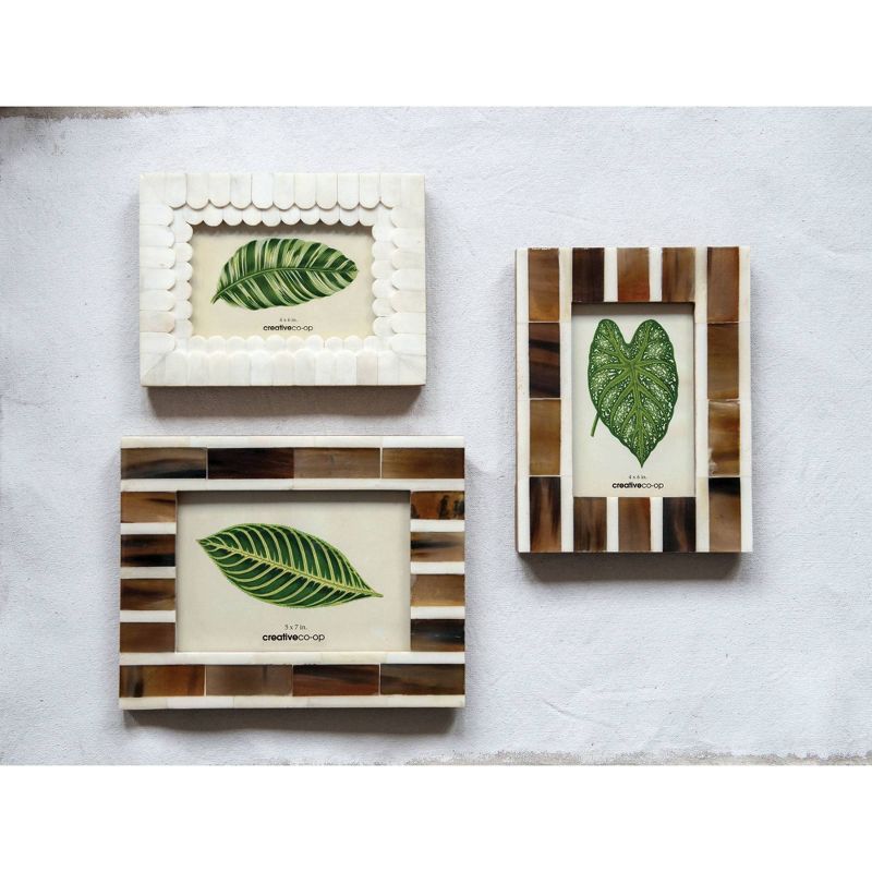 5" x 7" Large Wood and Horn Single Image Frame - 3R Studios