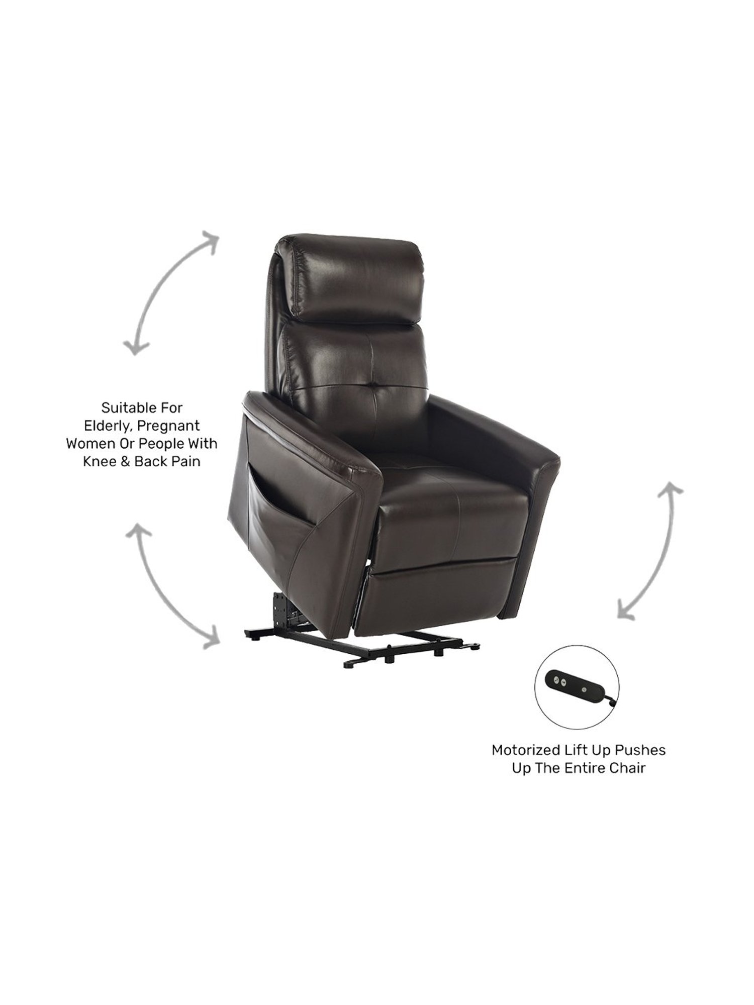Durian Robbie Brown Leather Recliner