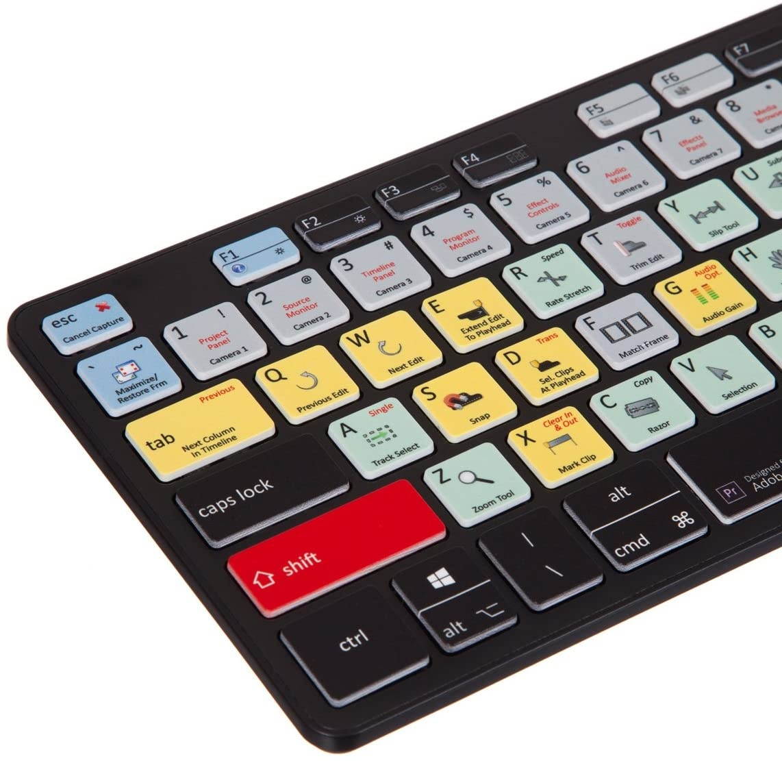 Adobe Premiere Keyboard - USB Shortcut Video Editing Keyboard for PC (Works on Mac Too)
