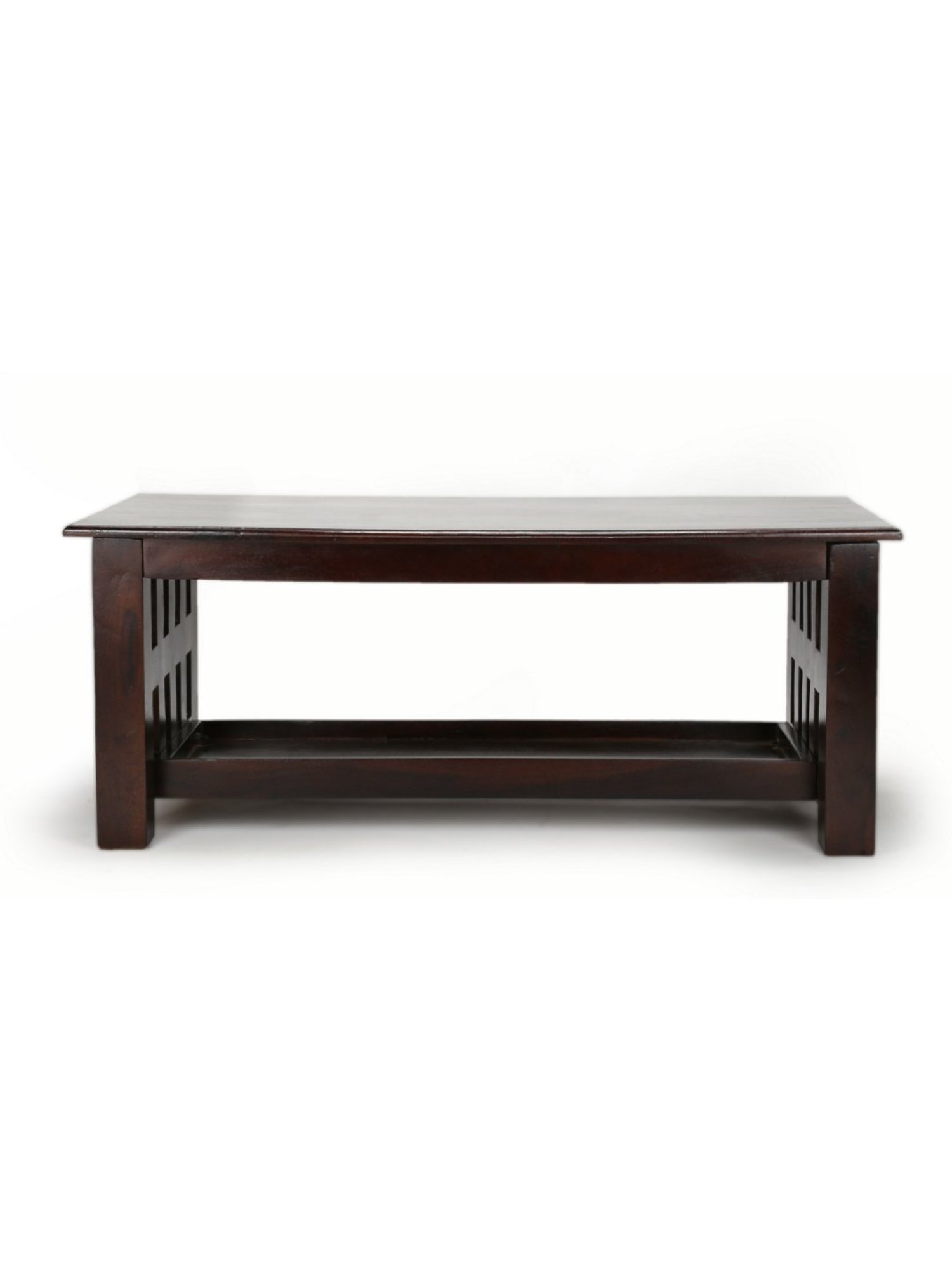 Ikiriya Blairs Dark Brown Wood Coffee Table Dark Walnut Finish