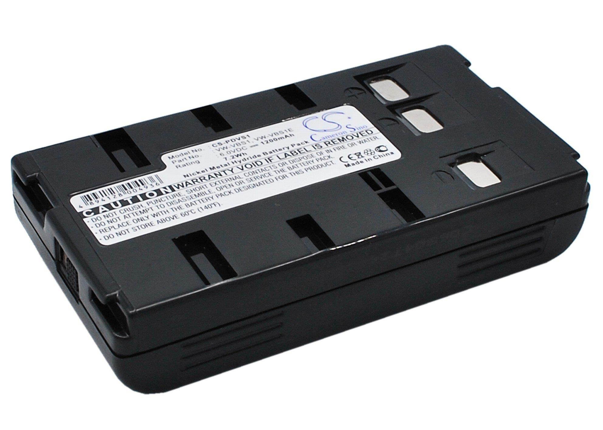 1200mAh / 7.20Wh Battery For JVC NV-S6, NV-S600, NV-S600EN, NV-S6A, NV-S6B, NV-S6E, NV-S7,