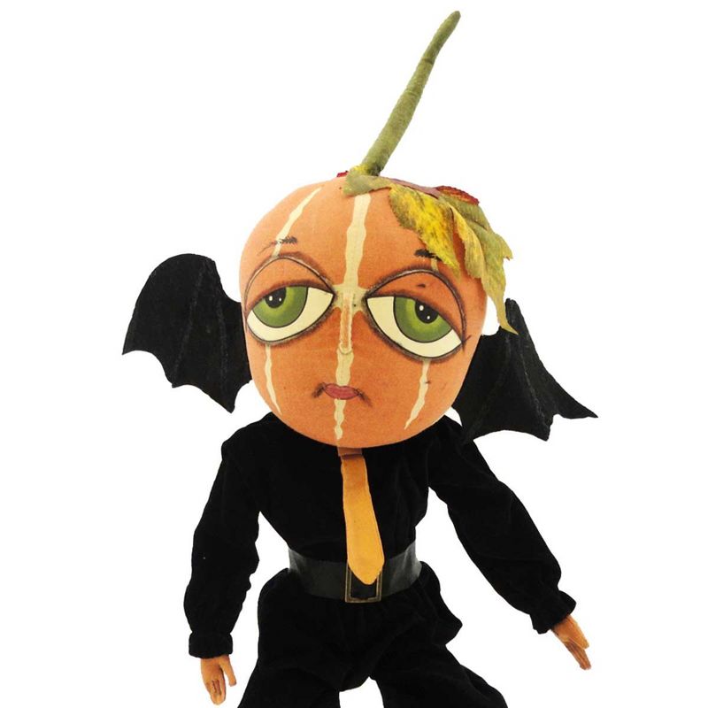 Joe Spencer Bert Halloween Pumpkin Bat Wings  -  Decorative Figurines