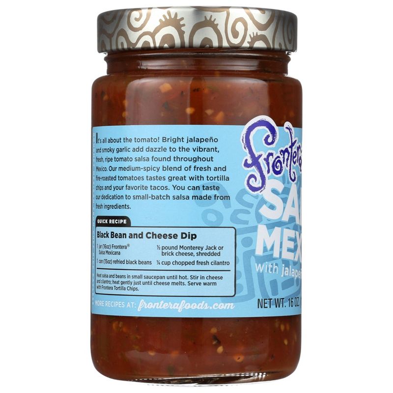 Frontera All Natural Medium Fire-Roasted Tomato & Jalapeno Salsa 16oz