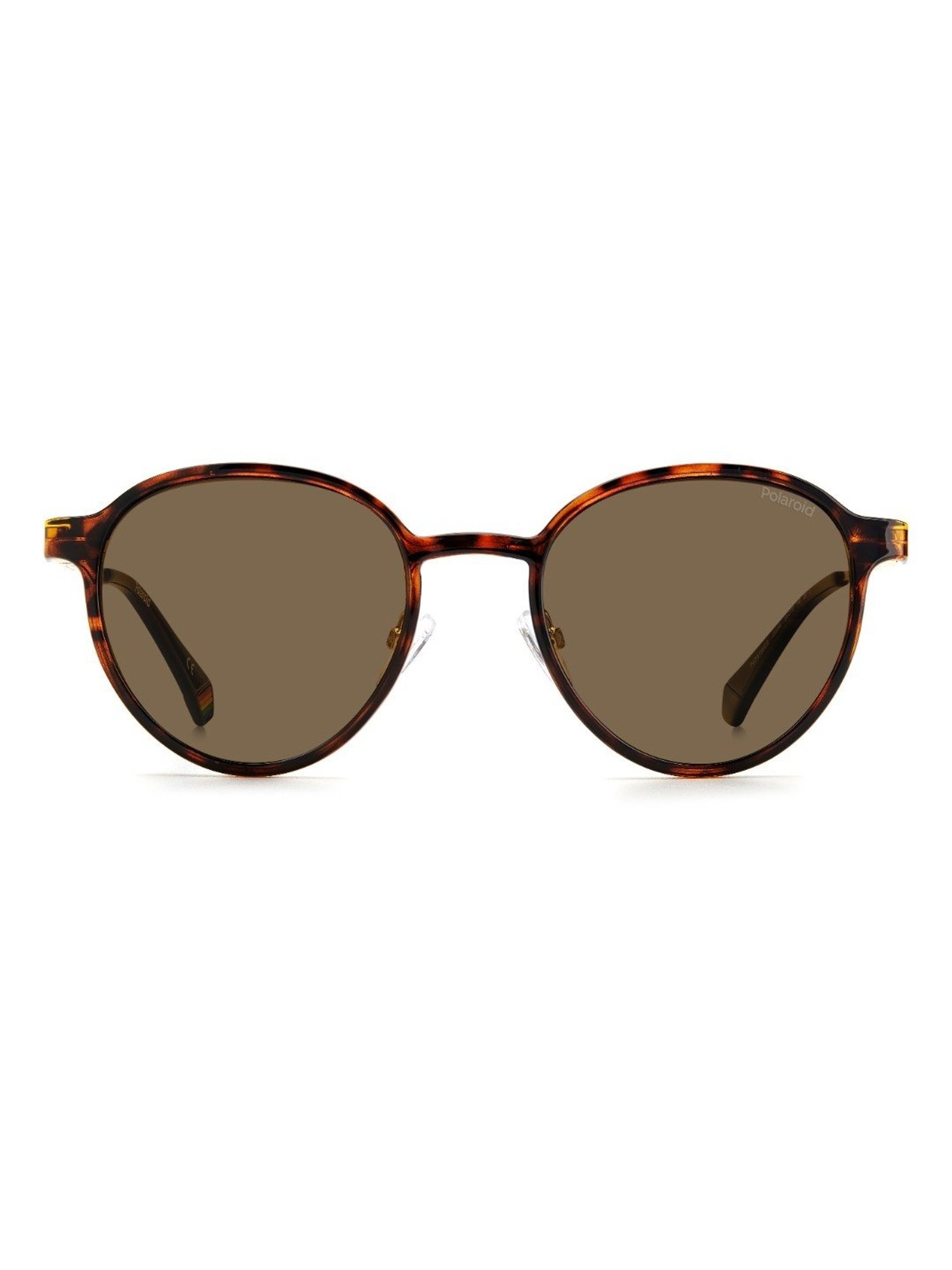 Polaroid Gold Round Unisex Sunglasses