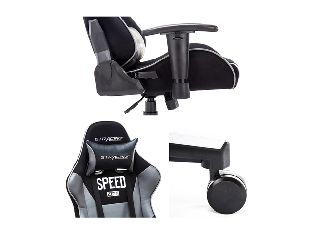 GTRACING Ergonomic Office Chair - Racing Seat, Height Adjustment, Pillows, Recliner, Swivel Rocker Tilt, for E-Sports, Computers, and Gaming