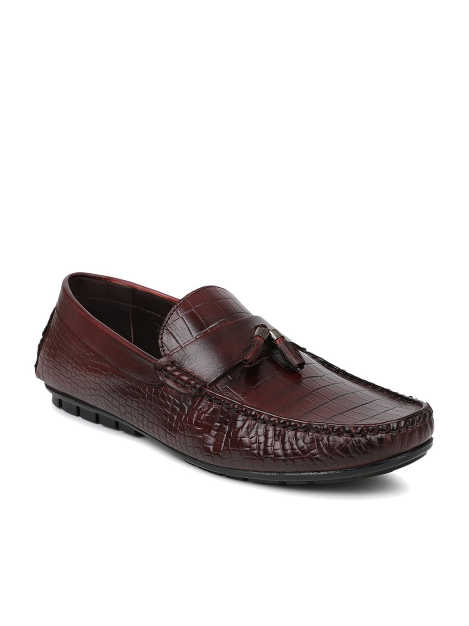 Privo by Inc.5 Men's Tassel Trim Cherry Mocassins