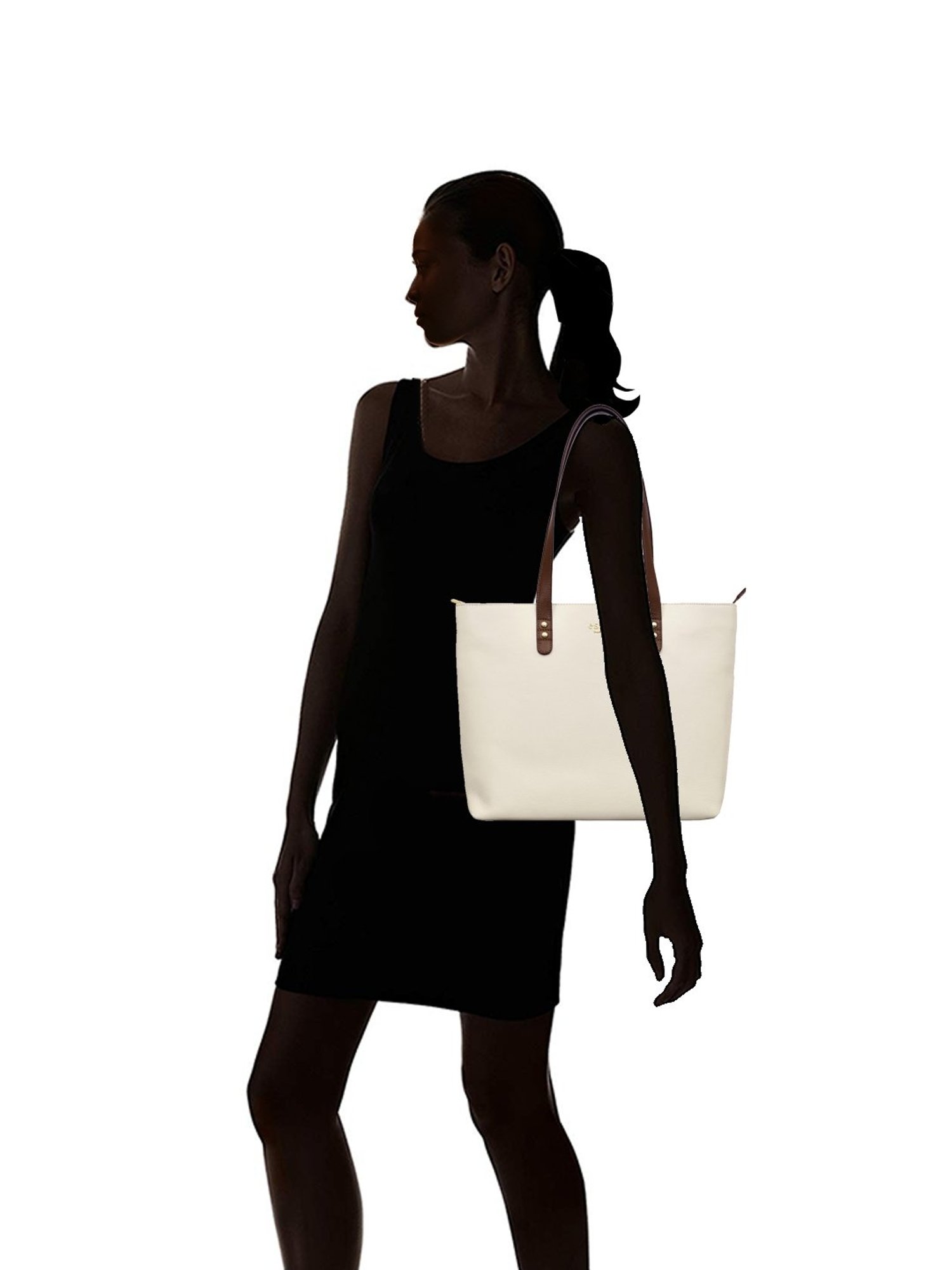 Eske Vesta White Solid Medium Shoulder Handbag