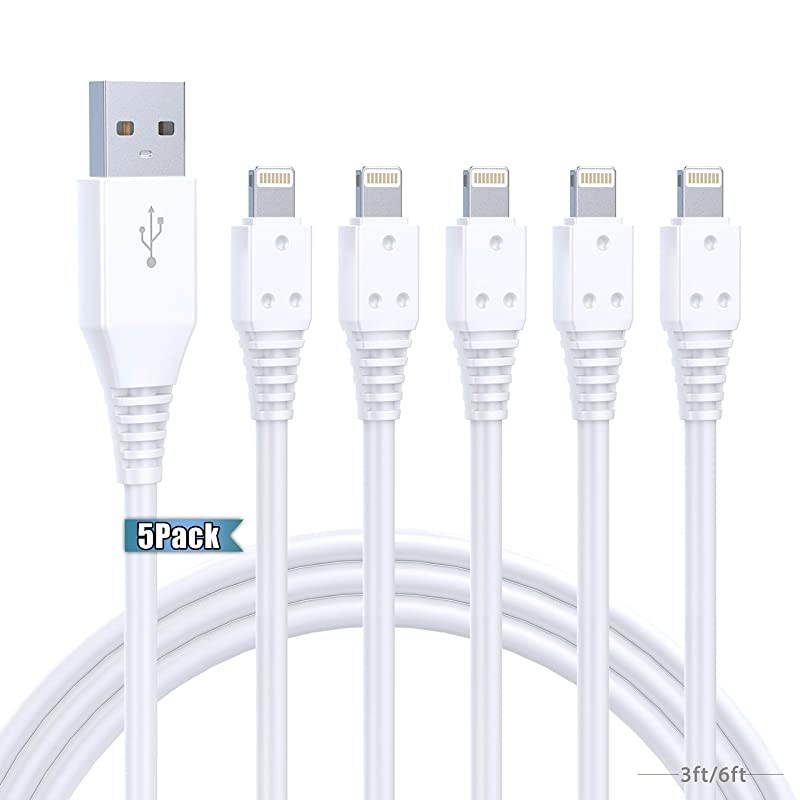 Lightning CableCertified Charger Cable for iPhone4Pack 33FT 66FT Nylon Braided USB Lightning Cable for iPhone X8 Plus87 Plus76 Plus66S Plus6s5iPad and Morered