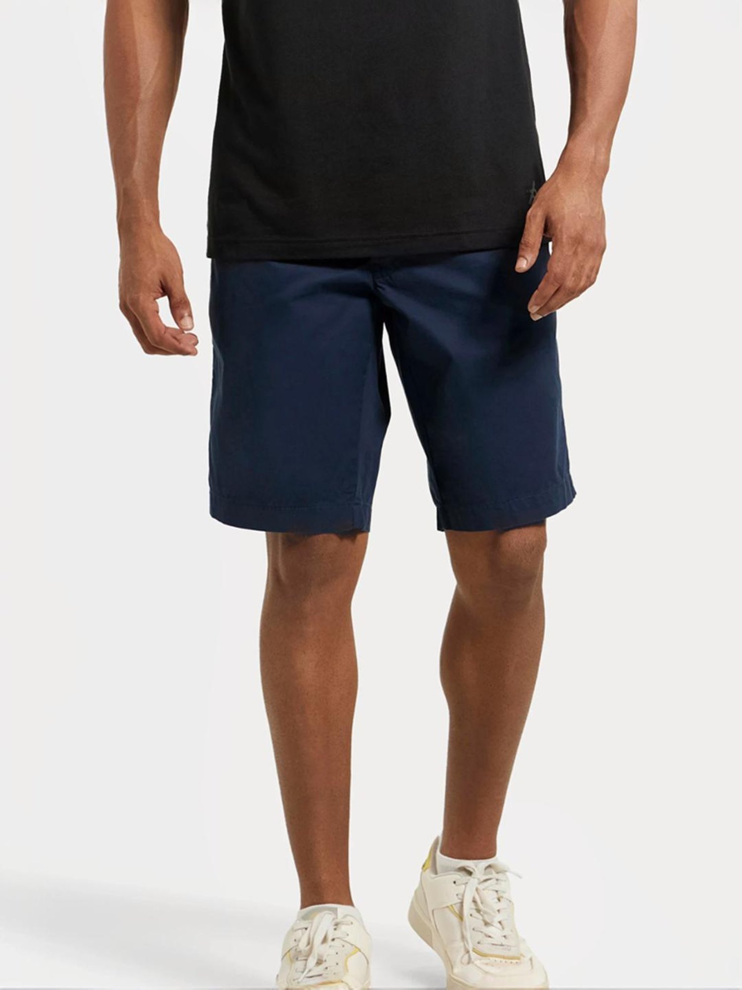 Jockey 1203 Blue Super Combed Mercerised Cotton Shorts with Side Pocket