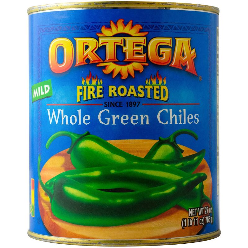 Ortega Whole Green Fire Roasted Chiles 27oz