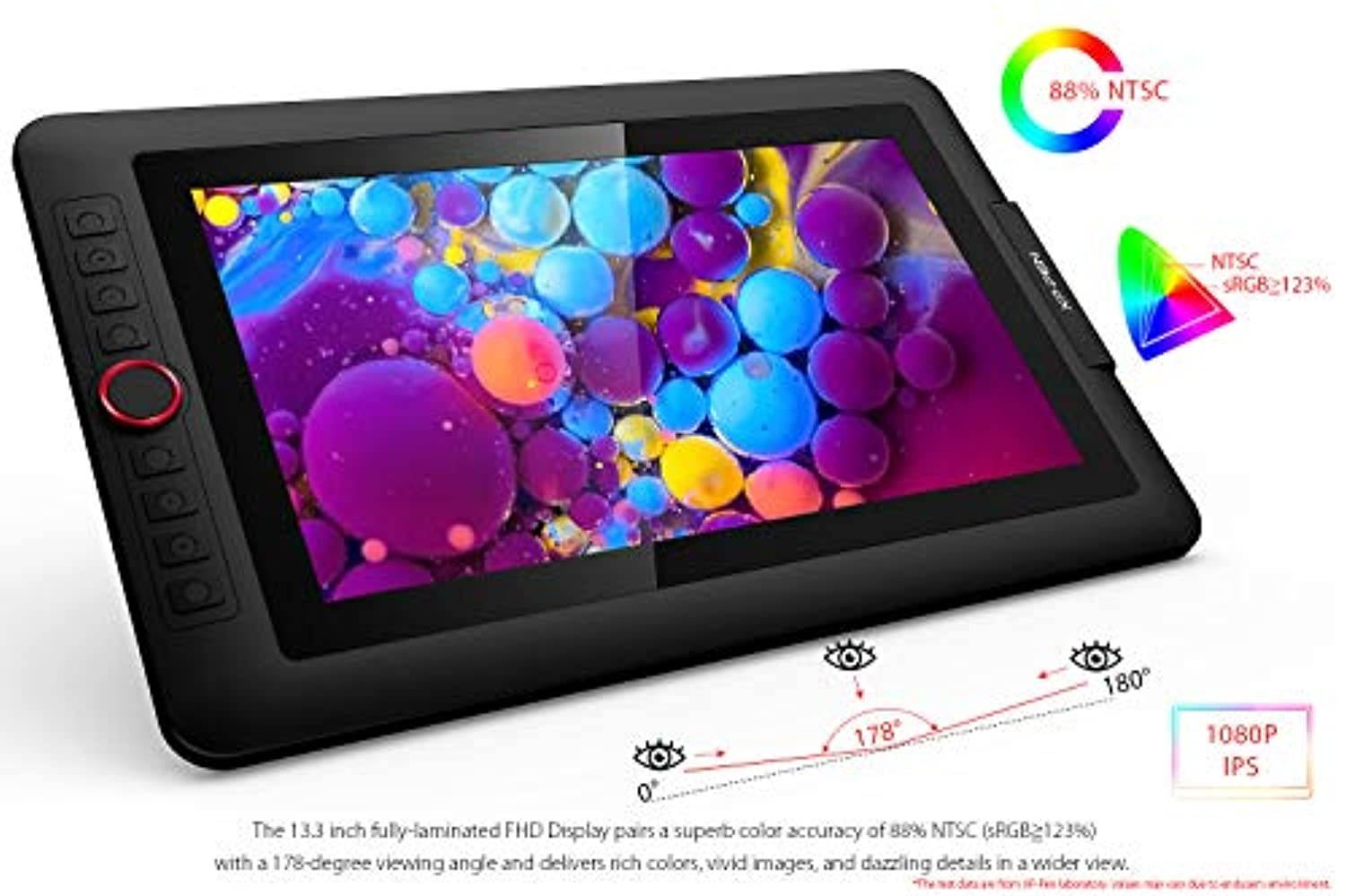 XP-PEN Artist13.3 Pro 13.3 Inch IPS Drawing Monitor Pen Display Full-Laminated Graphics Drawing Monitor with Tilt Function and 8 Shortcut Keys (8192 Levels Pen Pressure, 123% sRGB) (Artist13.3Pro)