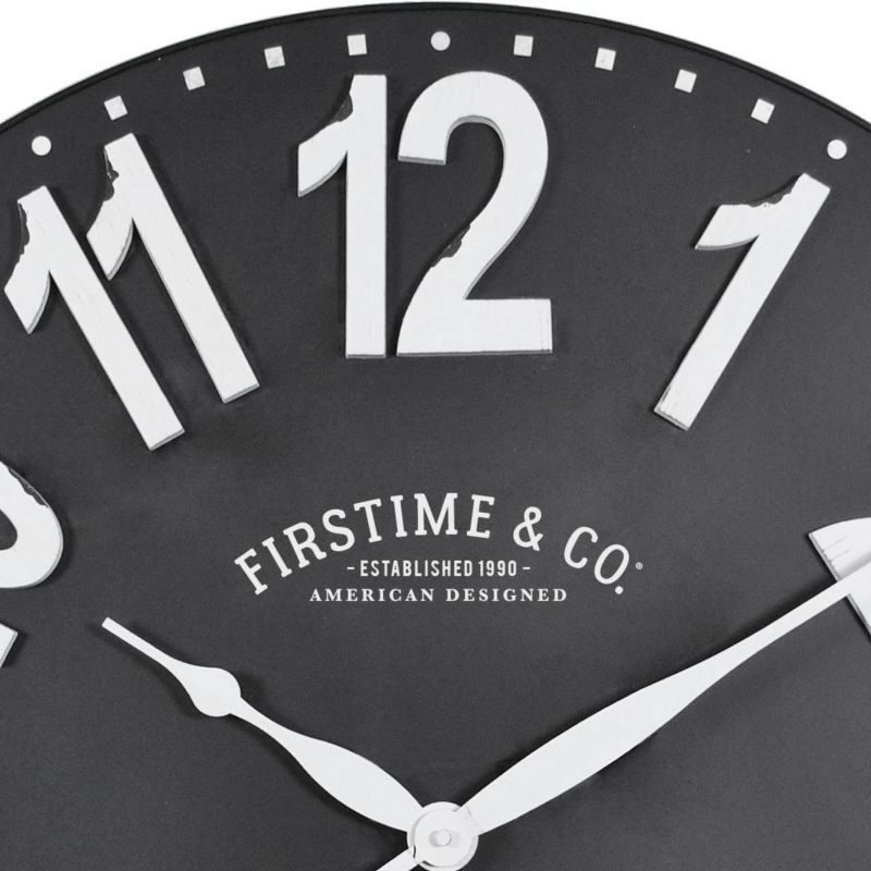 27" Sullivan Farmhouse Wall Clock Black - FirsTime & Co.