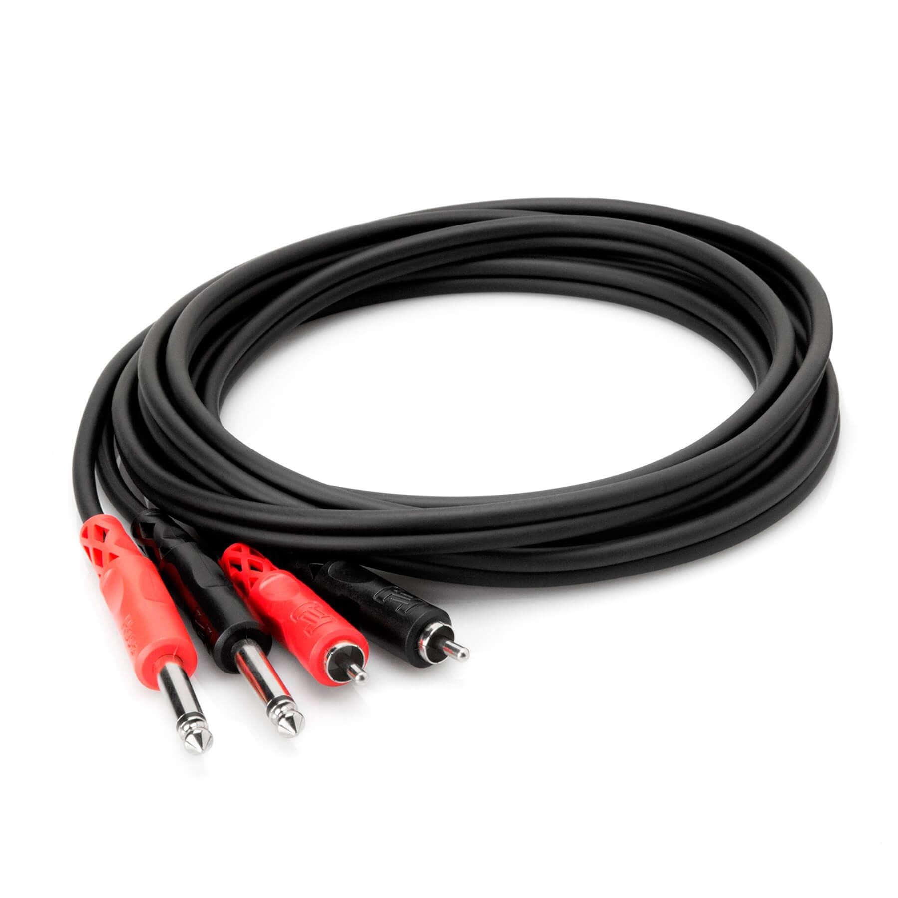 Hosa Dual Cable, RCA to 1/4'', 6.6'