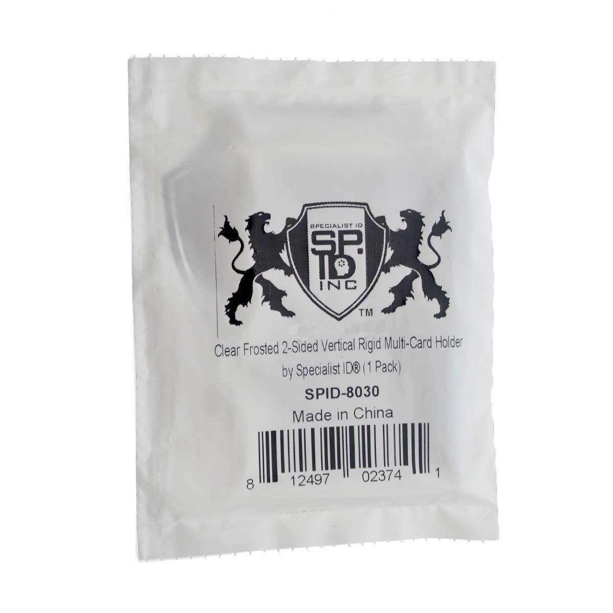 Clear Frosted 2-Sided Vertical Rigid Multi-Card Holder by Specialist ID (1 Sold Individually)