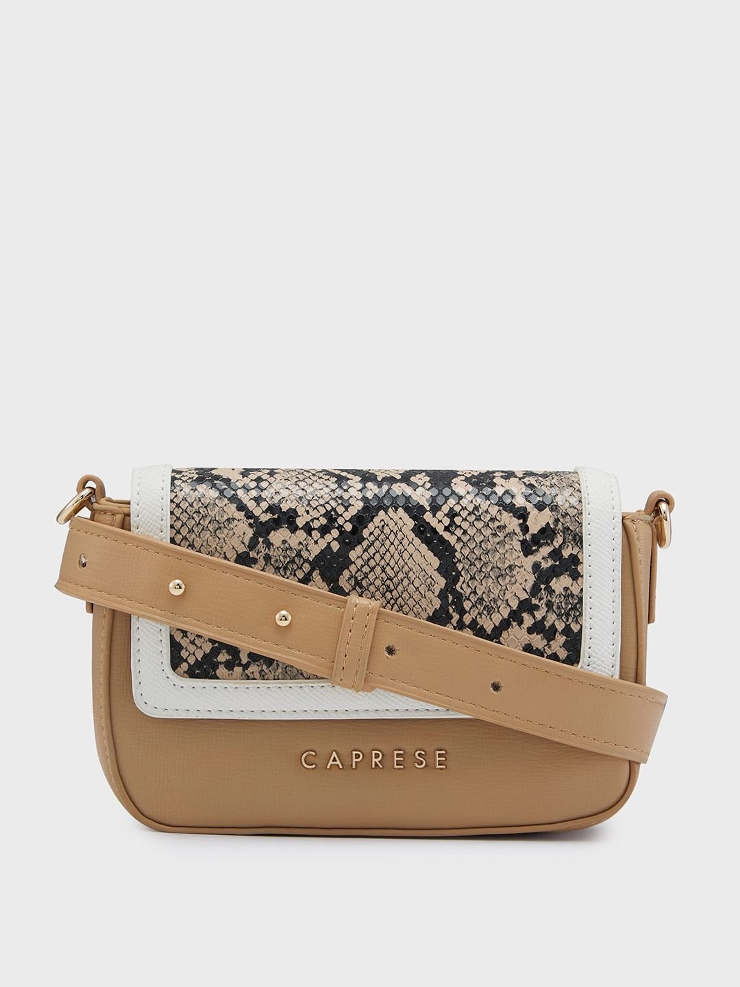 Caprese Fawn Textured Small Sling Handbag