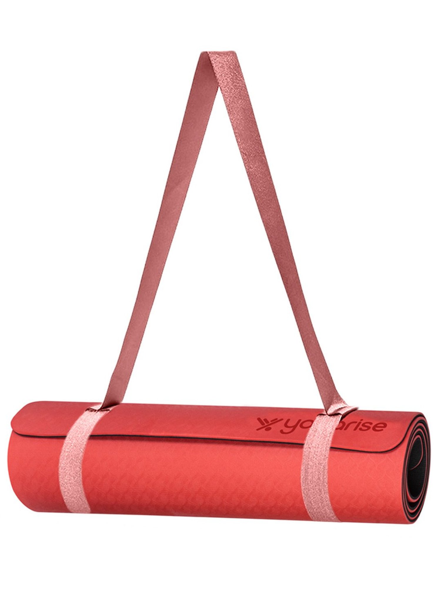 Yogarise Yoga Mat with Carry Bag & Strap (Red) Size - 6mm
