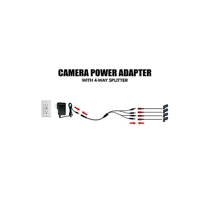 Camera Power Adapter with 4Way Power Splitter