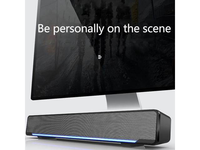 Sound Box Mini Plastic Stereo 3W Computer Speaker Music Subwoofer USB Powered Black