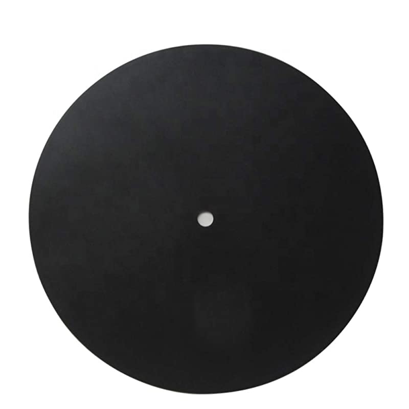 inch Turntable Platter Mat Rubber Silicone Turntable Slipmat Pad for All LP Vinyl Record Players Black