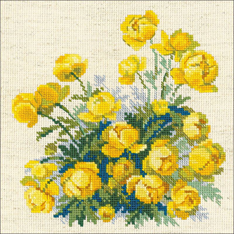 RIOLIS Counted Cross Stitch Kit 7.75"X7.75"-Globe Flower (14 Count)