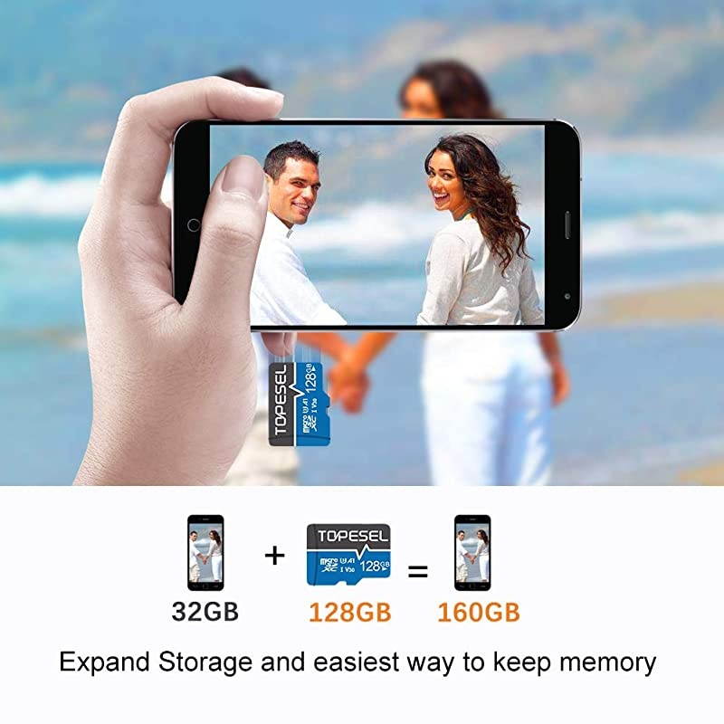 128GB Micro SD Card Memory Cards A1 V30 U3 Class 10 Speed up to 85ms Micro SDXC UHSI TF Card for CemeraDroneDash Cam1 Pack U3 128GB