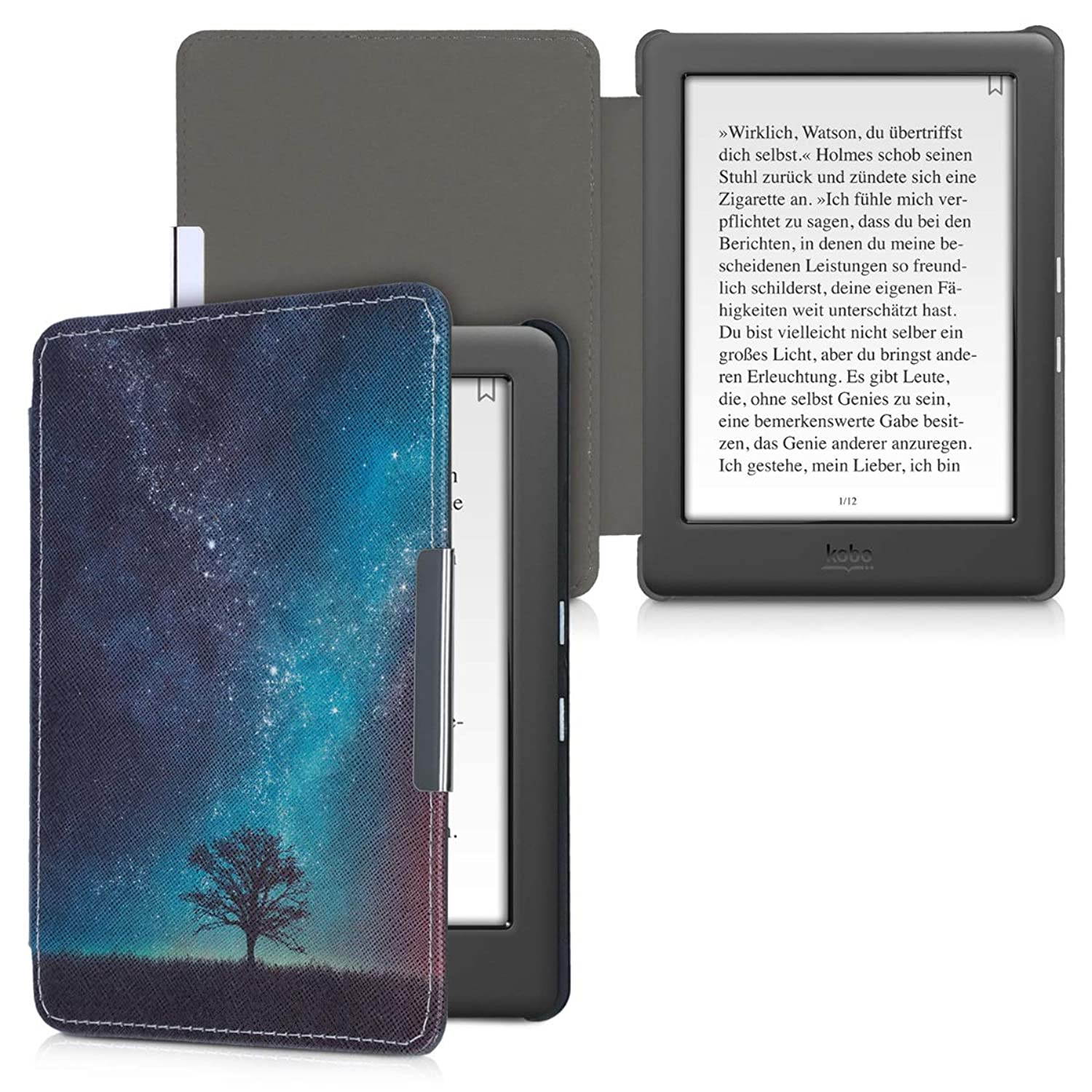 Case Compatible with Kobo Glo HD/Touch 2.0 - PU e-Reader Cover - Cosmic Nature