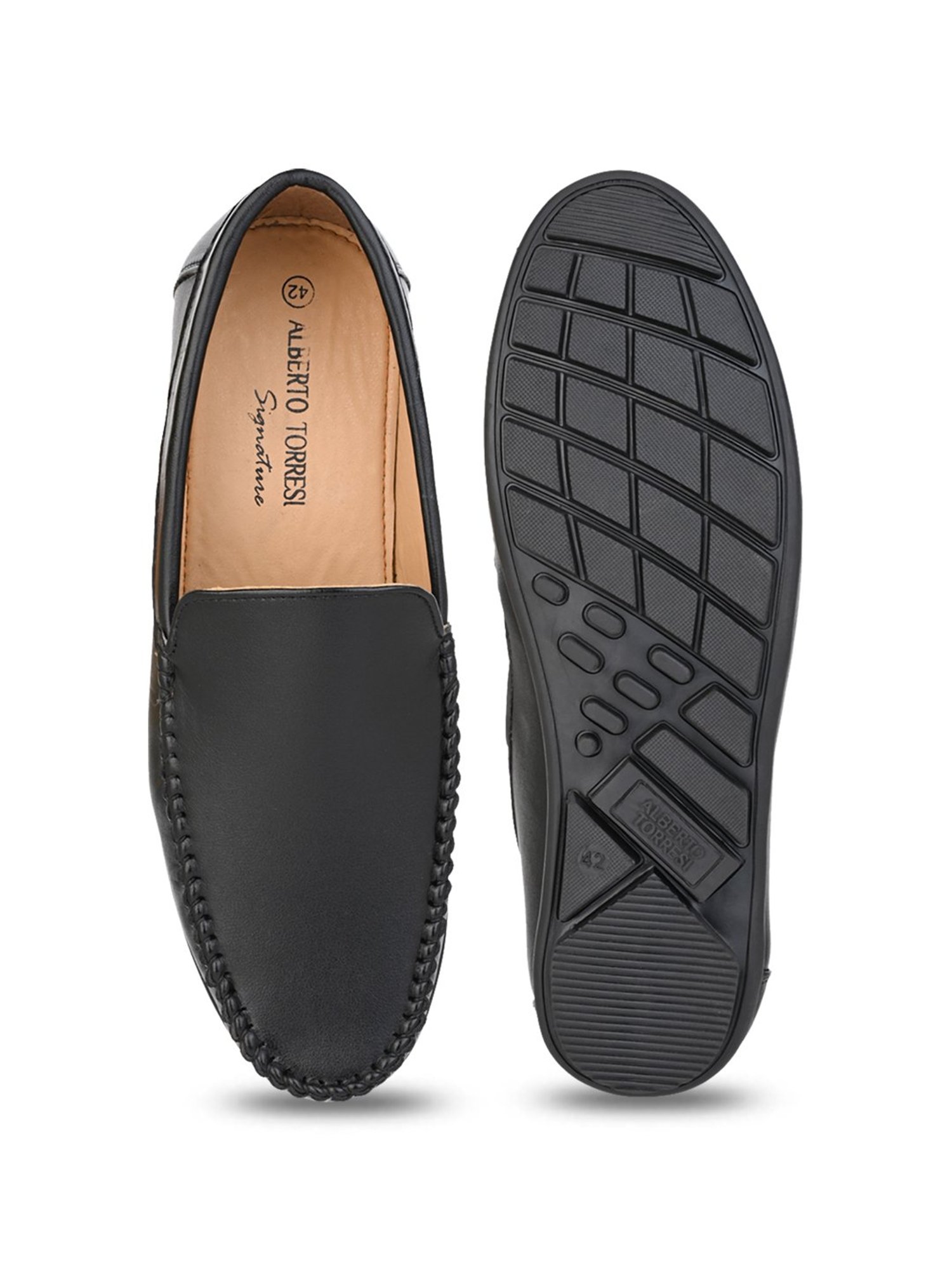 Alberto Torresi Men's Men's Black Casual Loafers