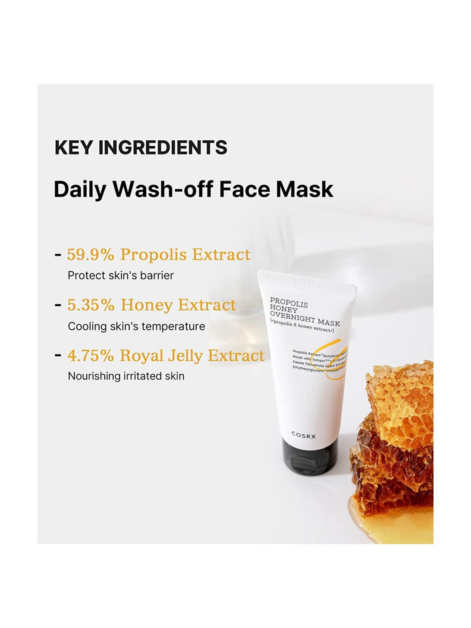 Cosrx Full Fit Propolis Honey Overnight Mask - 60 ml