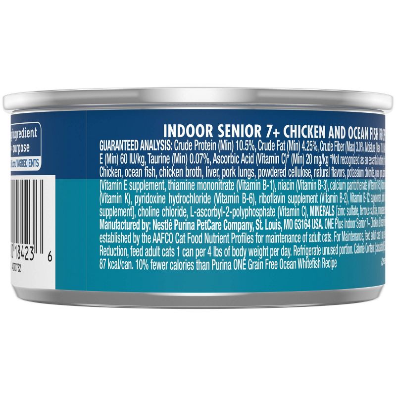 Purina ONE Indoor Advantage Senior 7+ Chicken and Ocean Fish Wet Cat Food - 3oz