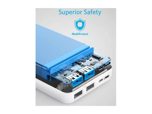 Anker PowerCore Essential 20000 Portable Charger, 20000 mAh Power Bank with PowerIQ Technology and USB-C Input, High-Capacity External Battery Compatible with iPhone, Samsung, iPad, and More