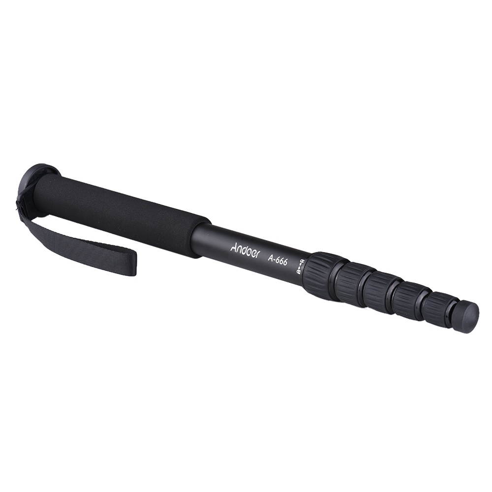 Andoer A-666 181cm/5.9ft Telescoping Aluminum Camera Monopod Unipod Stick 6-Section Max. Load 10kg/22Lbs with Carry Bag for Camcorder Video Studio Photography