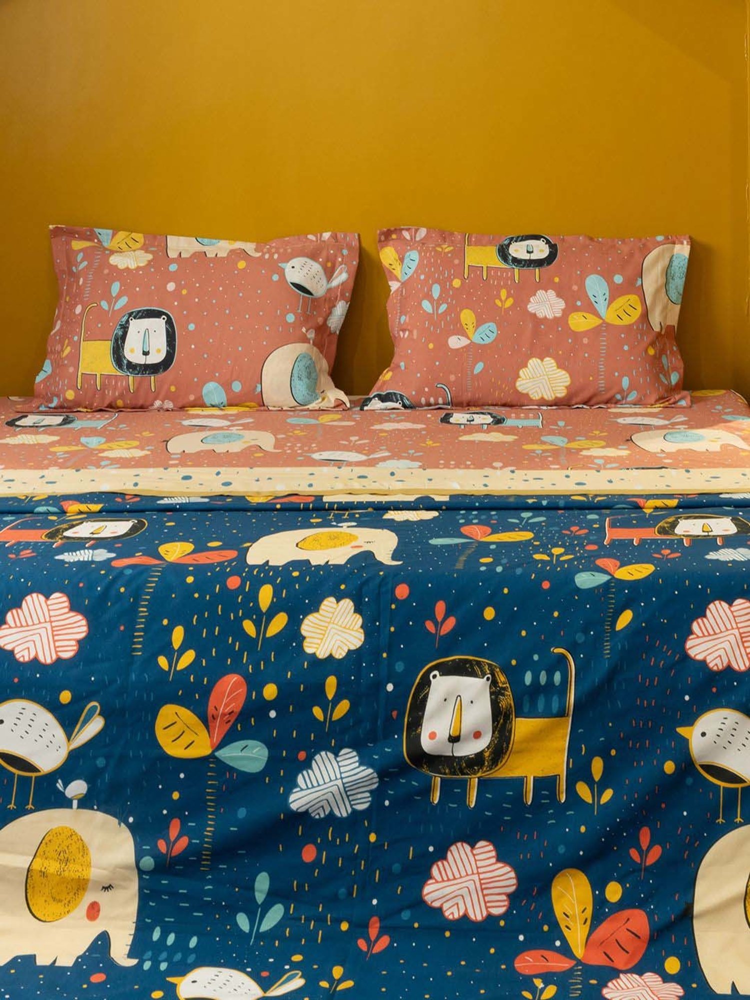 Urban Space Navy Microfibre 150 GSM Lion King Ac Room Single Bed Dohar