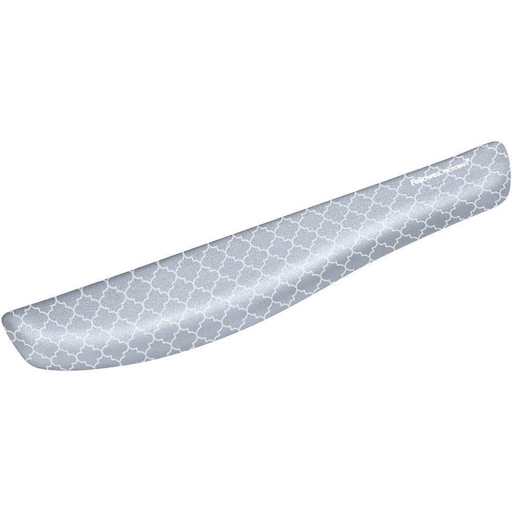 Fellowes 9549801 PlushTouch Keyboard Wrist Rest with Microban - Gray Lattice