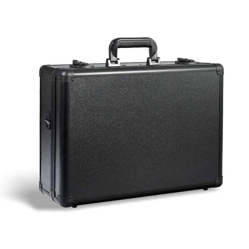 Zeikos ZE-HC36-B Deluxe Medium Hard Shell Protective Storage Portable Work Case with Shoulder Strap Reliable Latches, and Dividers, Matte Black