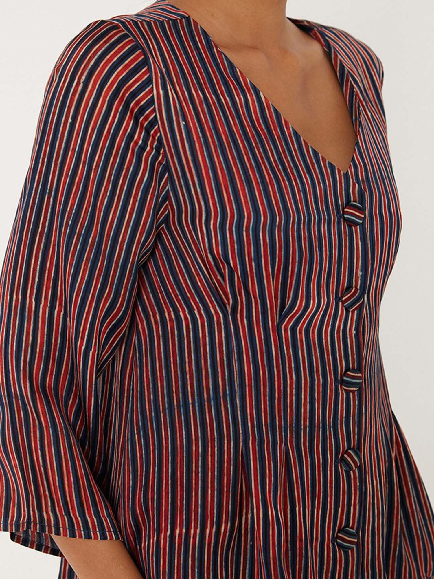 ANCESTRY Wine Striped Top