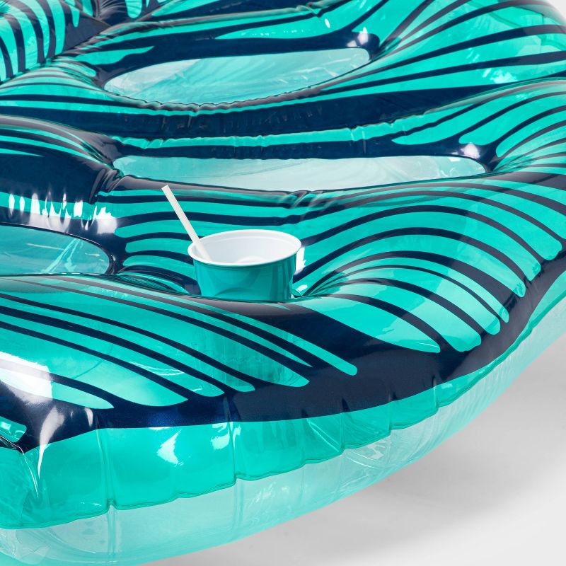 Tropical Palm Leaf Pool Float Dark Green - Sun Squad™