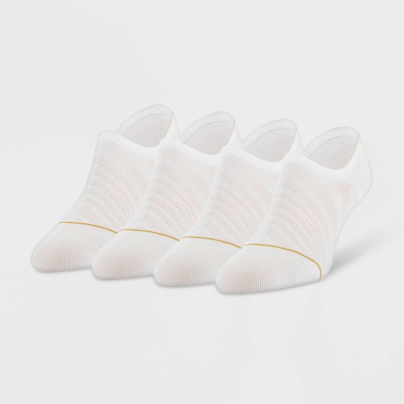 All Pro Women's 3+1 Bonus Pack Triple Y Liner Socks - White 4-10