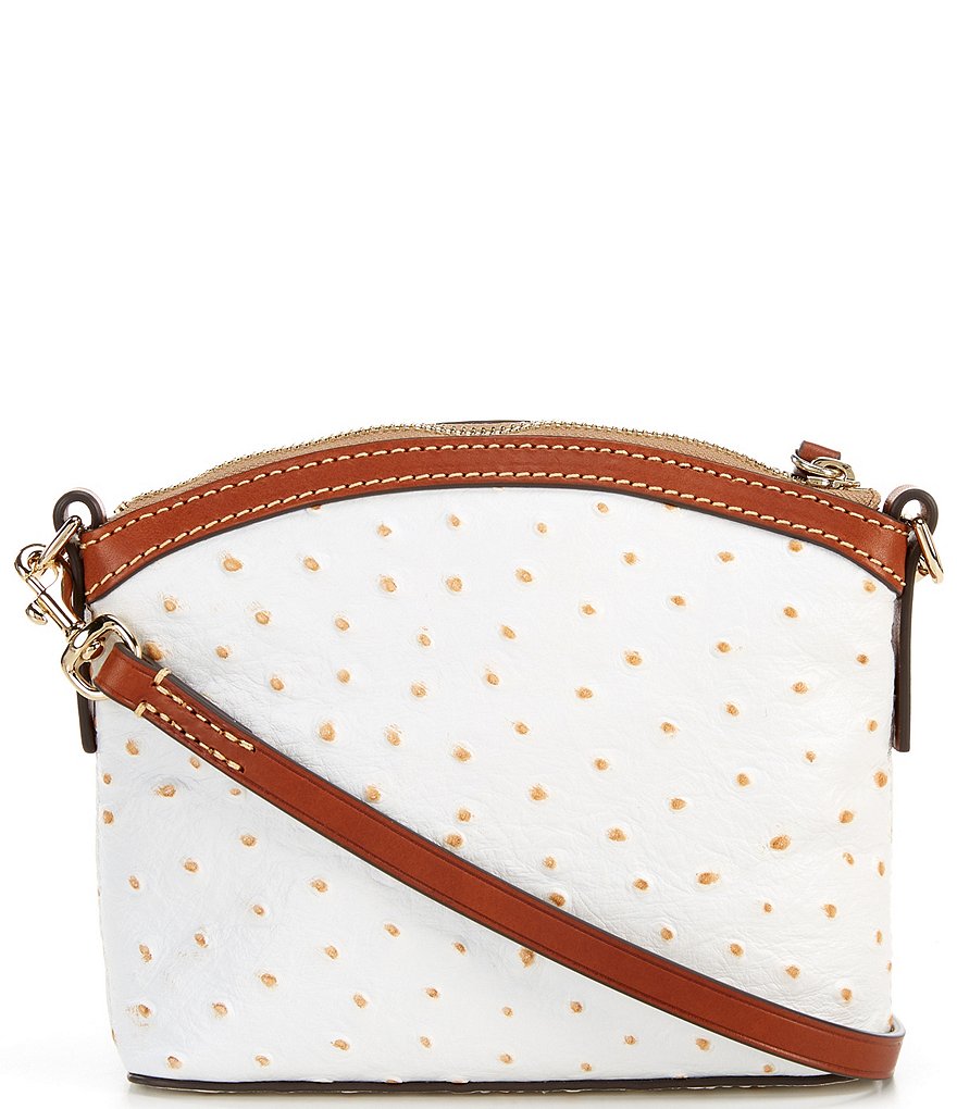 Dooney & Bourke Ostrich Collection Domed Crossbody Bag