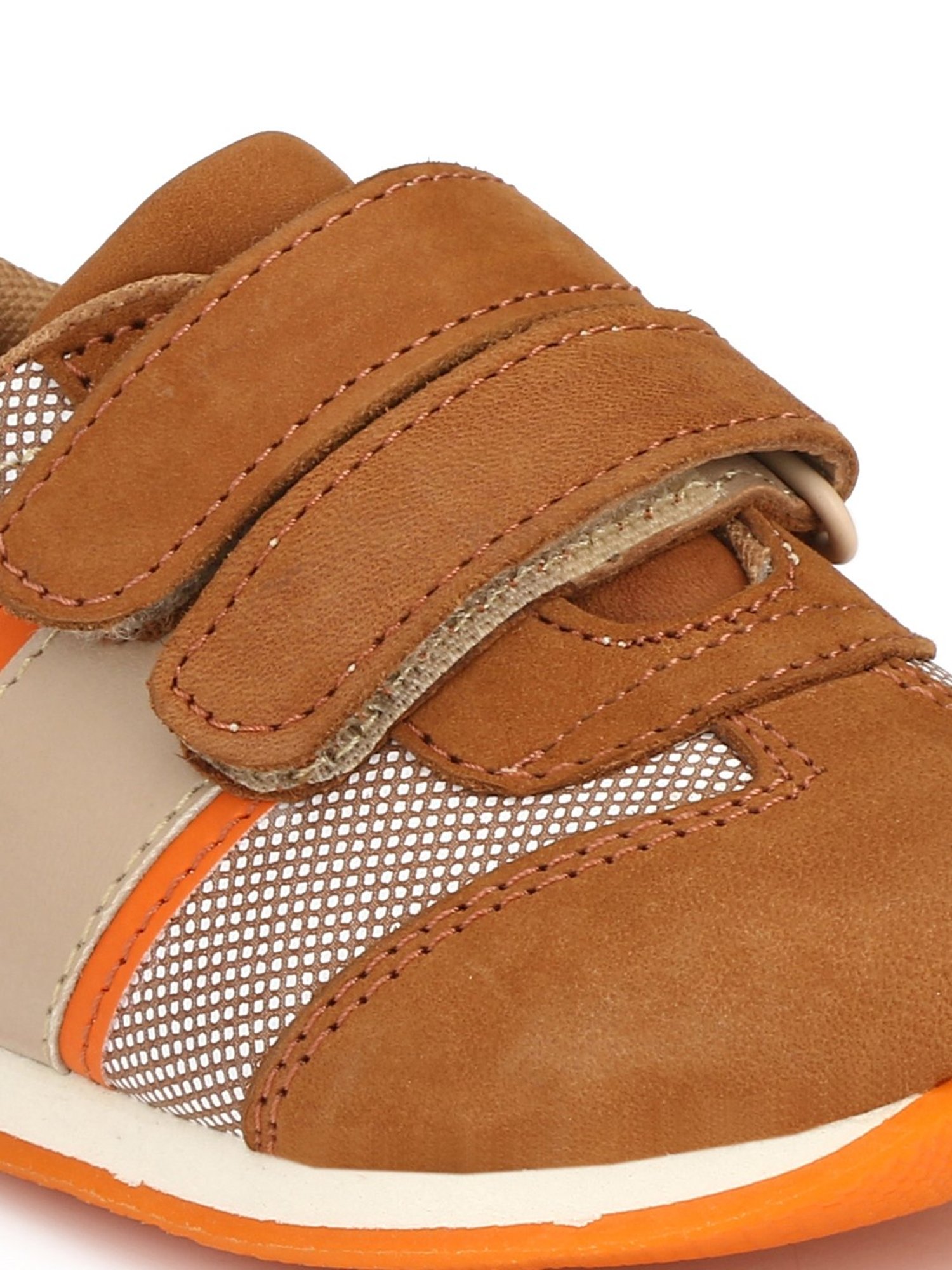 Tuskey Kids Tan Velcro Shoes