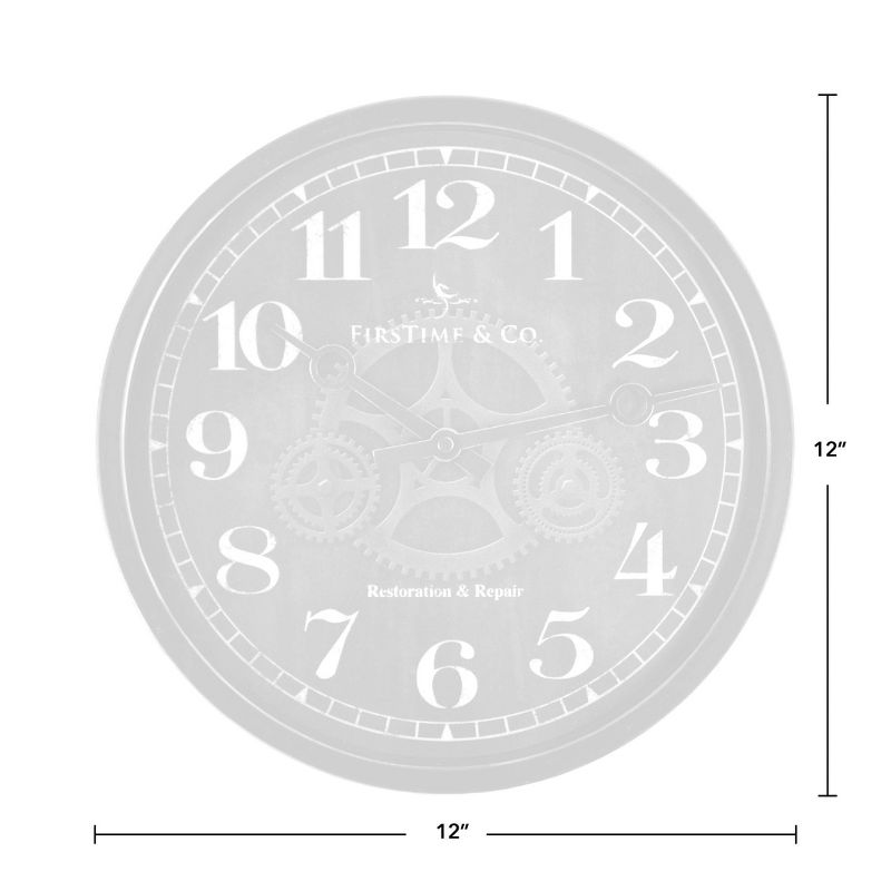12" Industrial Gears Wall Clock Brown - FirsTime & Co.