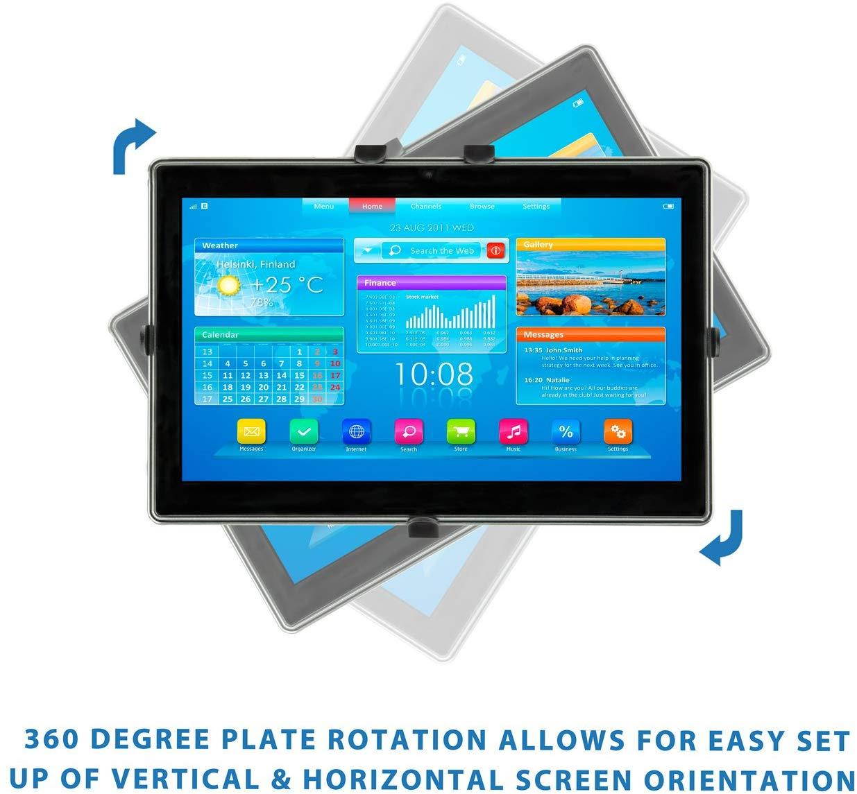 Mount-It! Premium Cup Holder Tablet Mount for Cars - Tablet ELD Mount - Heavy Duty Carbon Fiber Tablet Mount for iPad, Galaxy & Fire Tablets (MI-7321)