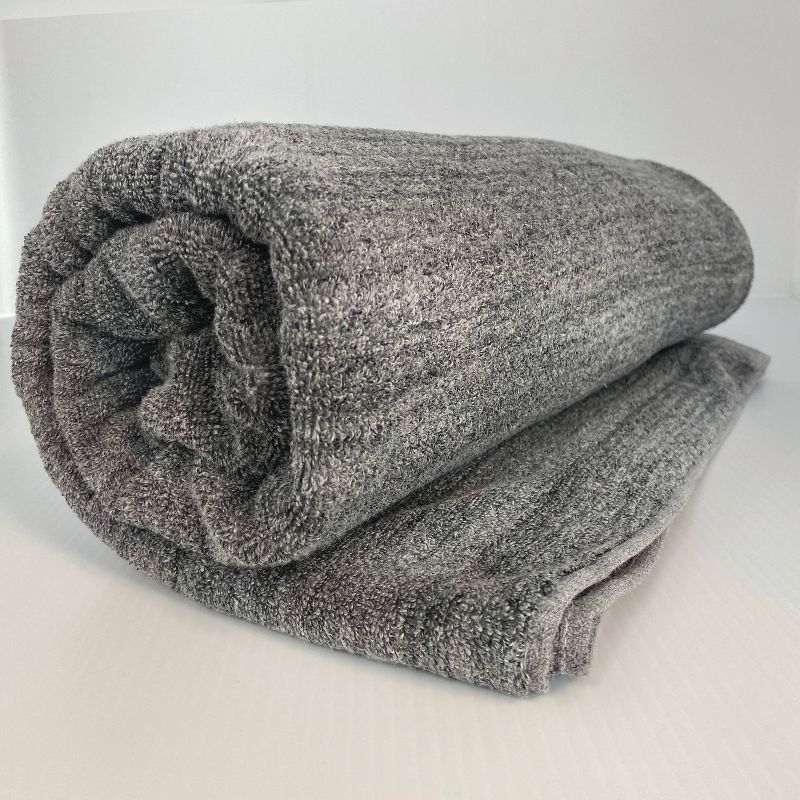 3pc Eco Melange Rayon from Bamboo Cotton Bath Towel Set Charcoal - BedVoyage