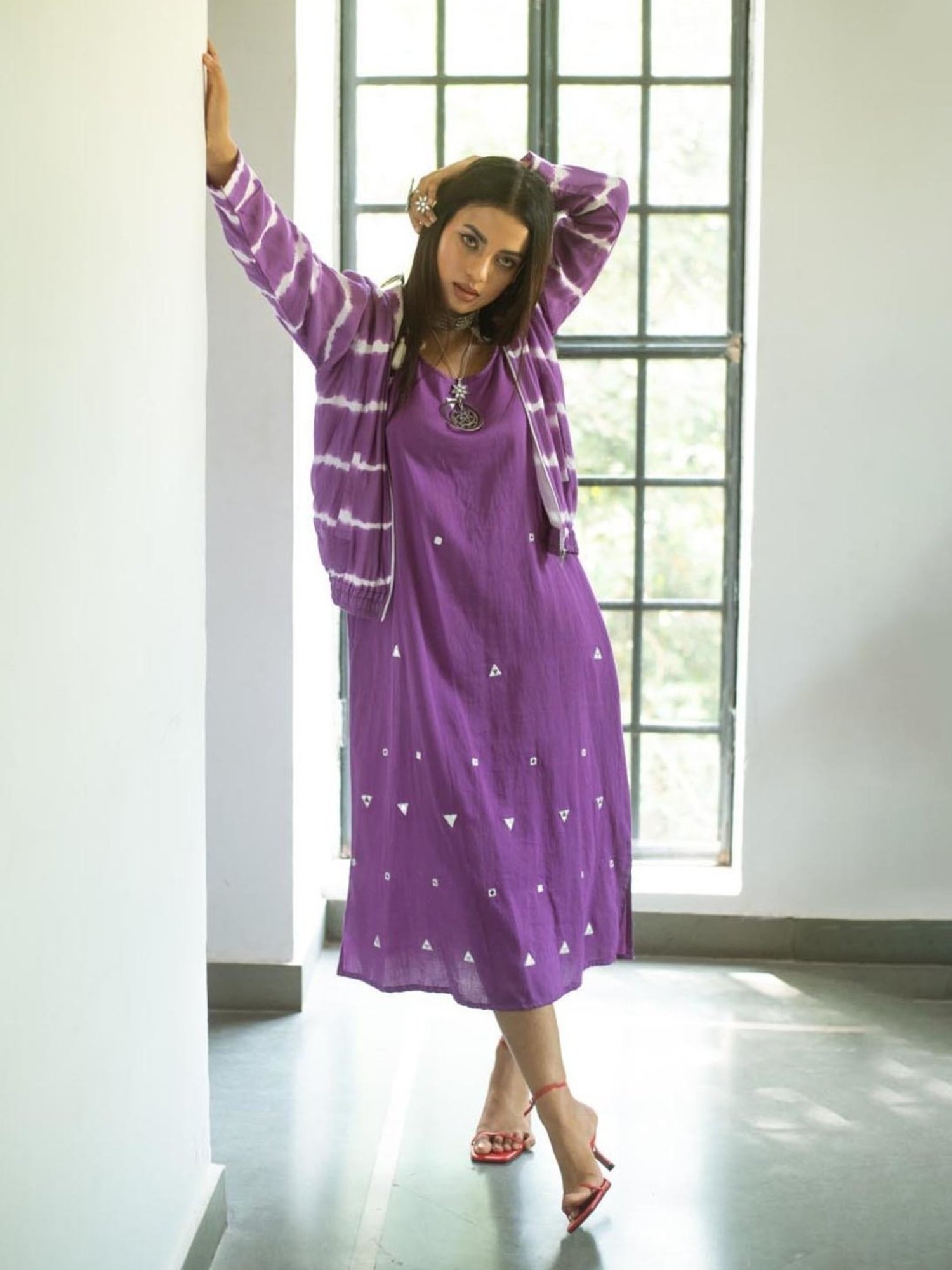 Gulaal Purple Stuti Tie - Dye Jacket