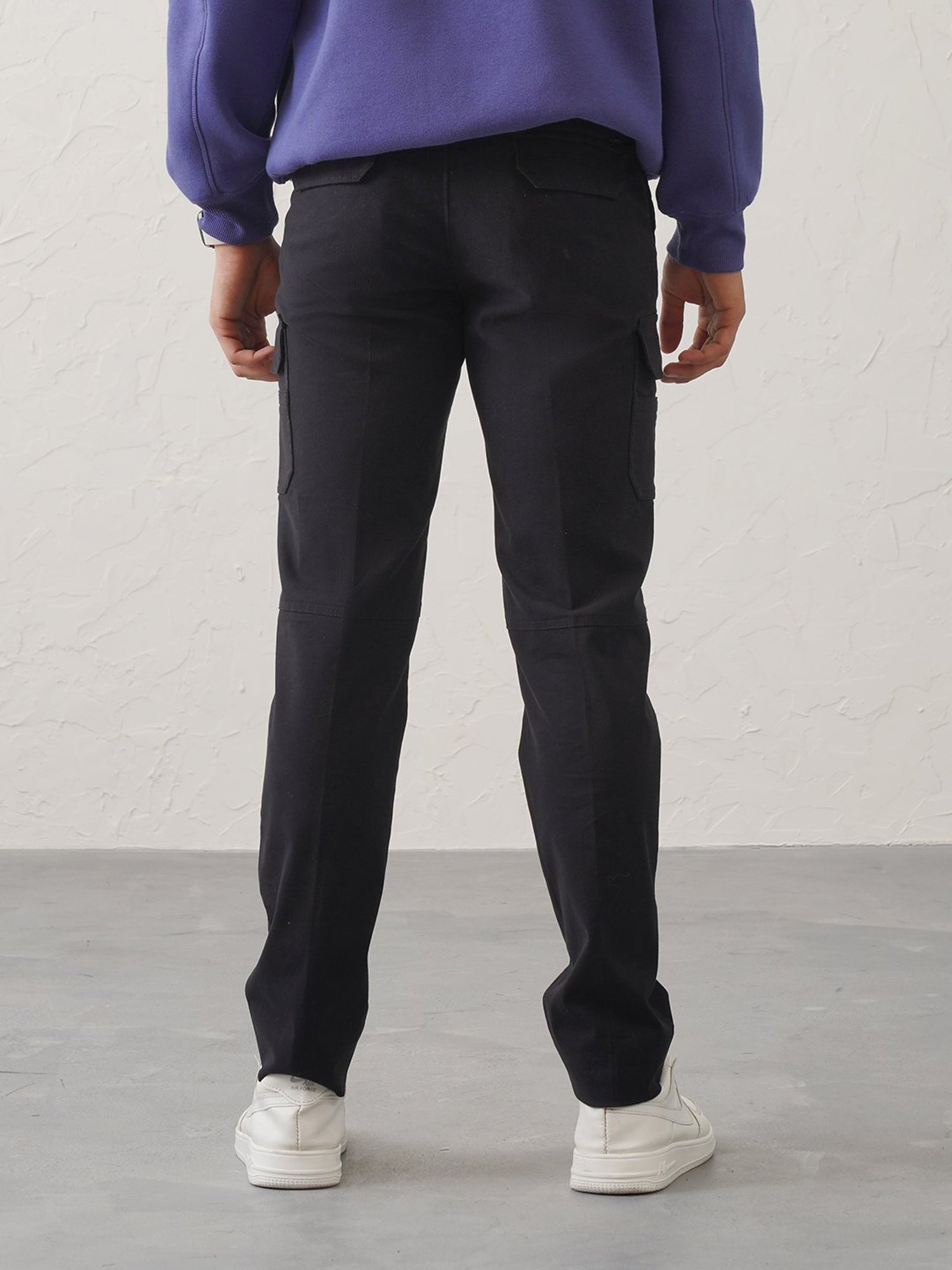 MinusOne Black Slim Fit Cargos