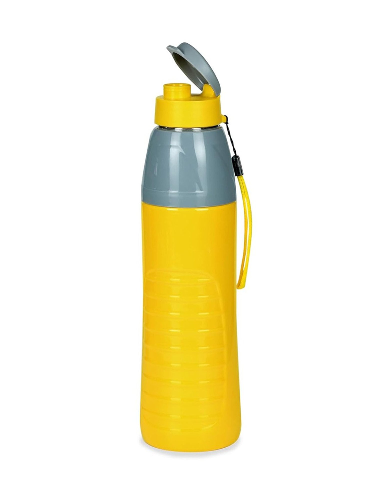 Varmora Gripo Yellow Stainless Steel Insulated Inner Steel Outer Plastic Water Bottle - 700 ml