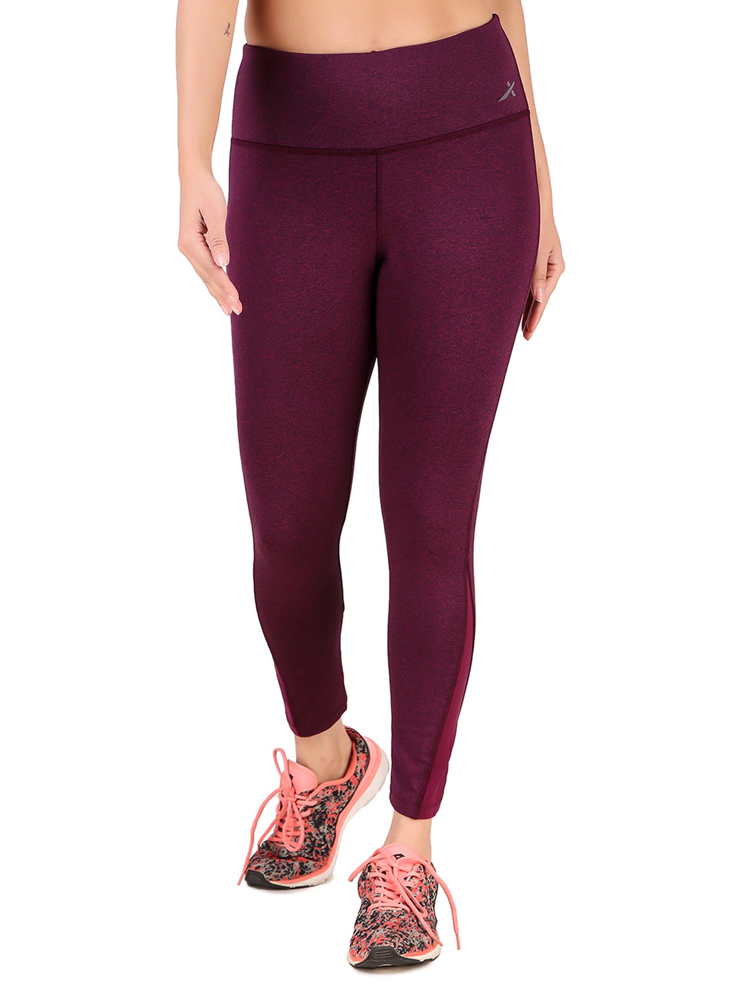 Vector X Wine Regular Fit High Rise Tights