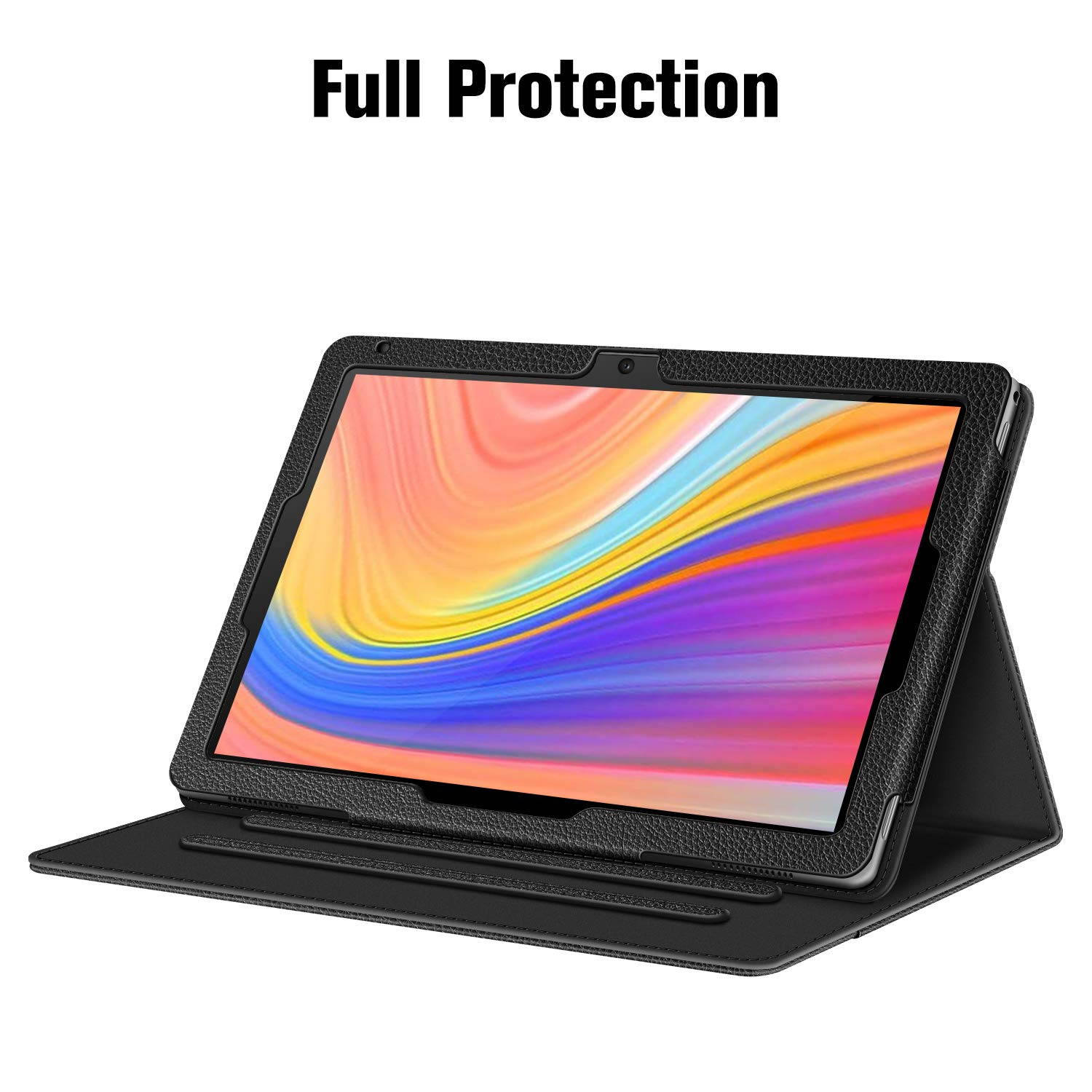 Fintie Case for VANKYO MatrixPad S10 10 inch Tablet - [Hands Free] Multiple Angle Viewing Folio Smart Stand Cover with Pocket for MatrixPad S10 10.1" HD Android Tablet (Black)