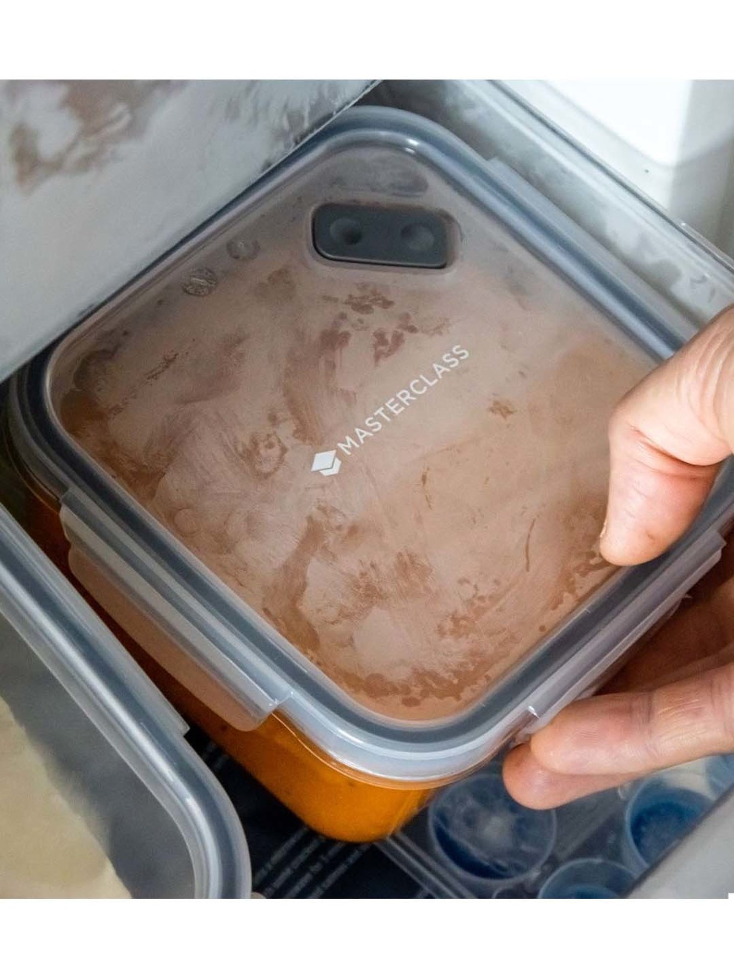 MasterClass Transparent Plastic Square Food Storage Container (0.8 L)