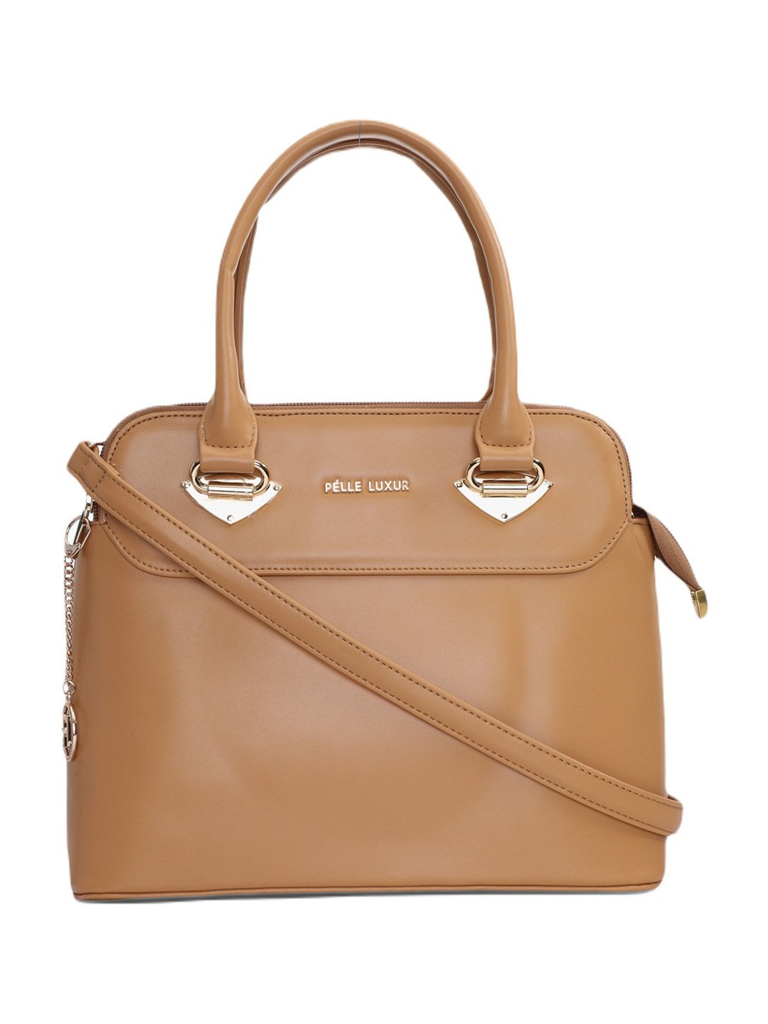 PELLE LUXUR Brown Large Isabella Satchel Handbag